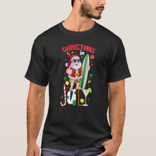 T-shirt Noël En Juillet Père Noël Summer Beach Vacances 7