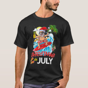T-shirt Noël En Juillet Père Noël Summer Beach Vacances Re