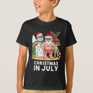 T-shirt Noël en juillet Santa et amis Xmas été Bo