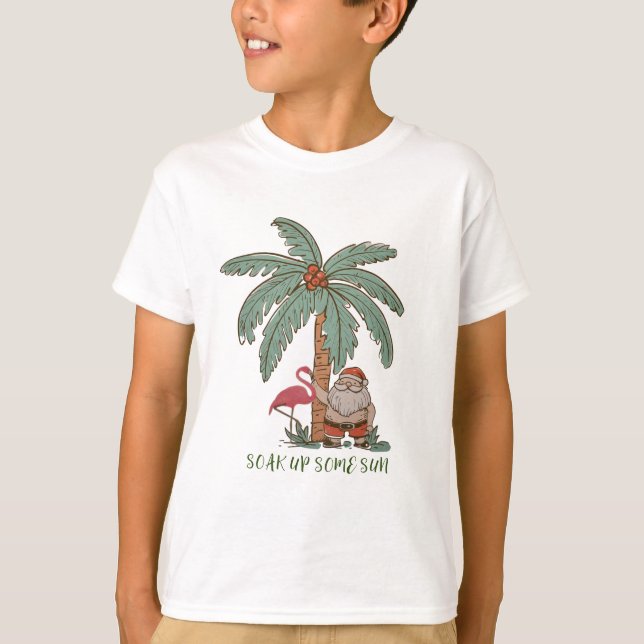 T-shirt Noël En Juillet Se Tremper Un Peu De Soleil (Devant)