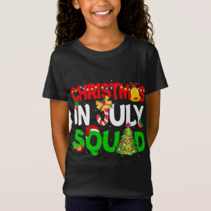 T-Shirt Noël En Juillet Squad Drôle Été Noël