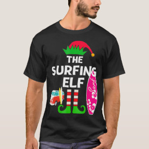 T-shirt Noël En Juillet Surf Elf Summer Beach Vacatio