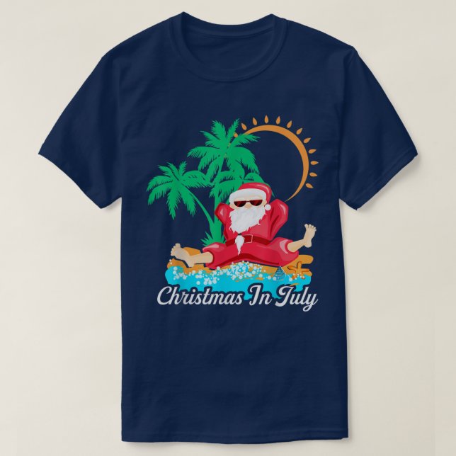 T-shirt Noël En Juillet TDecoration Fête Fournitures (Design devant)
