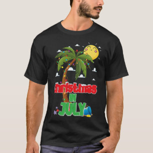 T-shirt Noël En Juillet Vacances D'Été Plage Noël