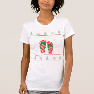 T-shirt Noël En Juillet Vilain Noël Été Flip Flops