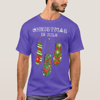 T-shirt Noël En Juillet Vilain Noël Été Flip Flops
