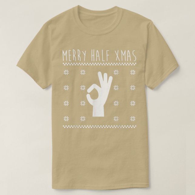 T-shirt Noël En Juillet Vilain Noël Joyeux Demi-Noël  (Design devant)