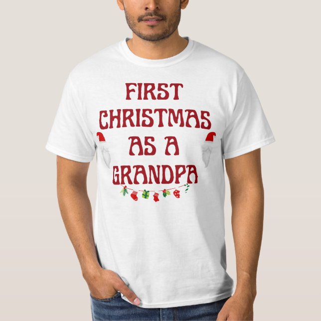 T-shirt Noël en tant que grand-père, Nouveau cadeau papa,  (Devant)