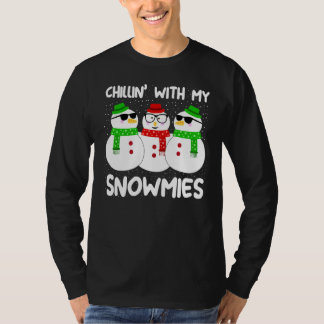 T-shirt Noël en train de se détendre avec mes bonhommes de