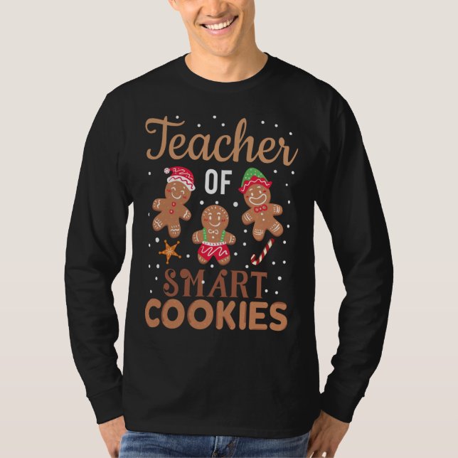 T-shirt Noël Enseignant Cute Gingerbread Cookies (Devant)