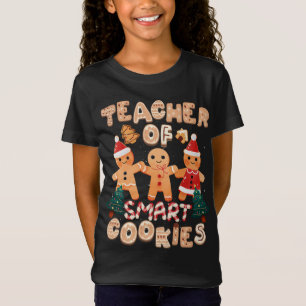 T-Shirt Noël Enseignant Cute Gingerbread Cookies Drôle H