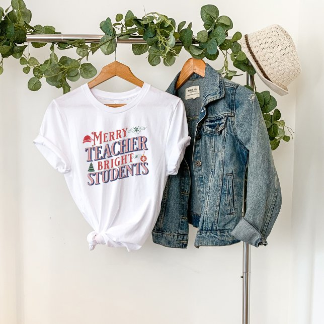 T-shirt Noël-Enseignant-Joyeux et brillant (Créateur téléchargé)