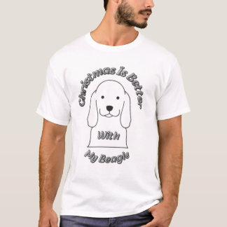 T-shirt Noël est meilleur avec mon Beagle
