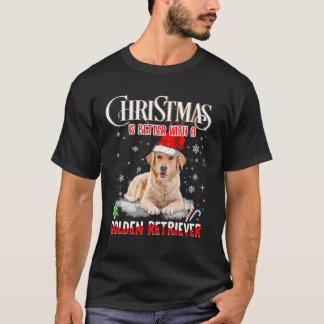 T-shirt Noël est meilleur avec un Golden Retriever - Chien