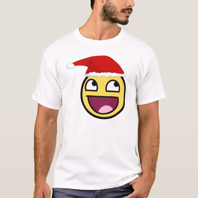 T-shirt Noël est visage épique impressionnant (Devant)
