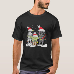 T-shirt Noël-Étoiles Funny Père Noël Sci Fi Wars-Noël Fête