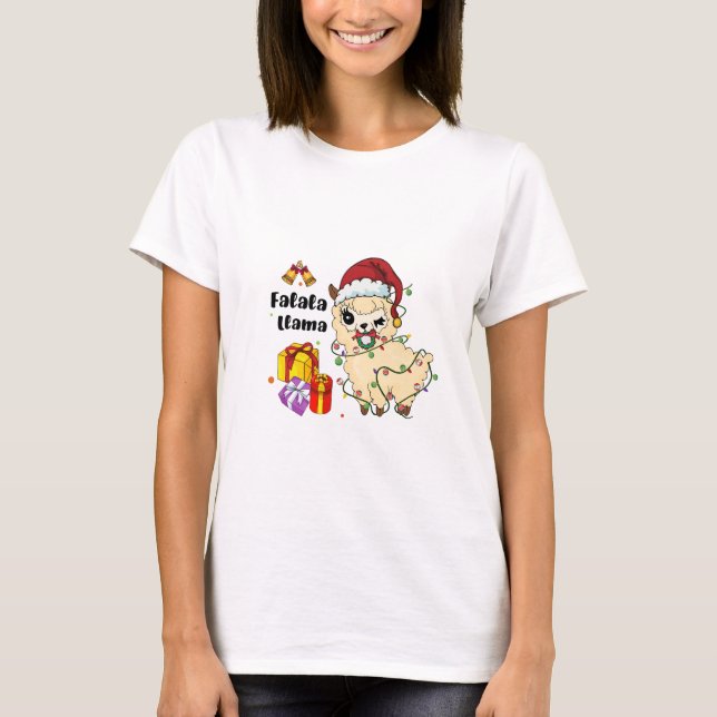 T-shirt Noël Falala Llama (Devant)