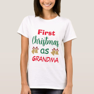 T-shirt Noël familial   Premier Noël comme grand-mère
