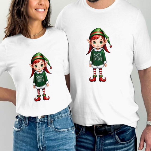 T-shirt Noël festif de père Noël Little Helper Elf (Créateur téléchargé)