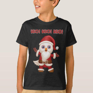 T-shirt Noël festif de père Noël Owl