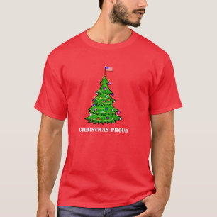 T-shirt Noël Fière chemise de Noël patriotique