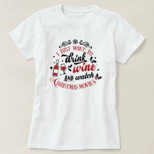 T-Shirt Noël Films et Vin