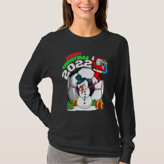 T-shirt Noël Foot Santa Joyeux Noël Dabbing Neige
