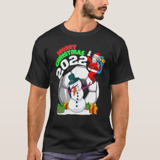 T-shirt Noël Foot Santa Joyeux Noël Dabbing Neige