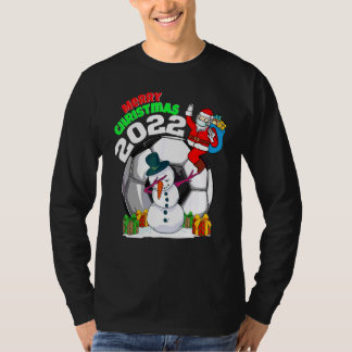T-shirt Noël Foot Santa Joyeux Noël Dabbing Neige