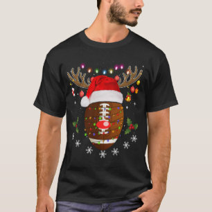 T-shirt Noël Football Ball Reindeer Sport Drôle Noël