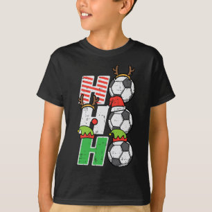 T-shirt Noël Footll Ho Ho Ho Football Xmas Sport Hommes Fe