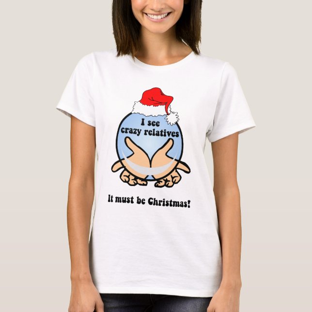 T-shirt Noël fou de parents (Devant)