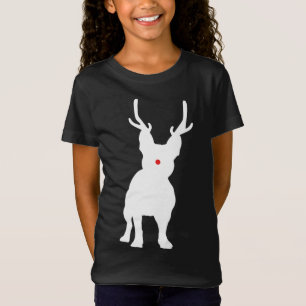 T-Shirt Noël Français Buldog Reindeer Frenchie Chien Gif