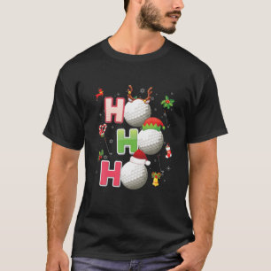 T-shirt Noël Funny Ho Ho Ho Golf Pyjama Père Noël Lover