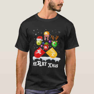 T-shirt Noël Funny Vitamine Snowman Phar de pharmacie Pha