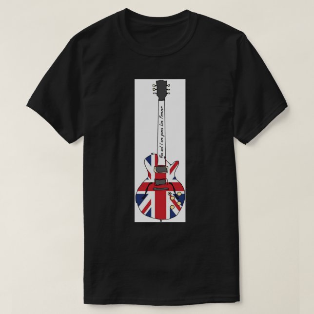 T-shirt Noel Gallagher Union Jack Sheraton Live Forever Gr (Design devant)