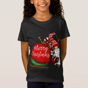 T-Shirt Noël Gnome Cute Garden Gnome