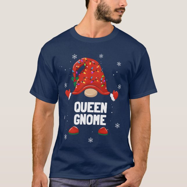 T-shirt Noël Gnome Queen Gnome Famille Noël drôle (Devant)