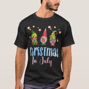 T-shirt Noël Gnomes drôle en juillet pastèque Noël