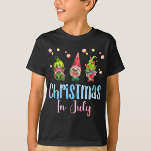 T-shirt Noël Gnomes drôle en juillet pastèque Noël