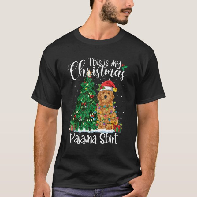 T-shirt Noël Goldendoodle Reindeer Pajama Chien Xmas (Devant)
