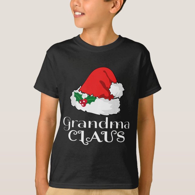 T-shirt Noël Grand-mère Claus Correspondant Pyjama Santa C (Devant)