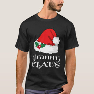 T-shirt Noël Granny Claus Correspondant Pyjama Santa Hat X