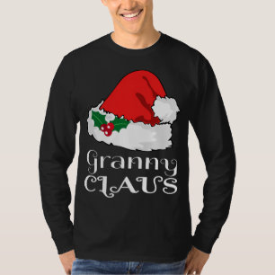 T-shirt Noël Granny Claus Correspondant Pyjama Santa Hat X