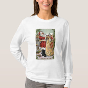T-shirt Noël GreetingSanta avec le grand sac