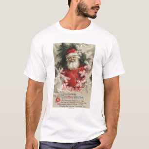 T-shirt Noël GreetingSanta dans les branches blanches