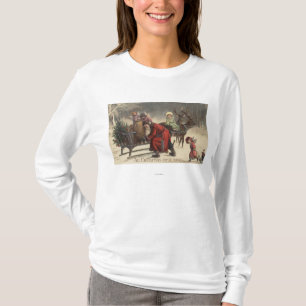 T-shirt Noël GreetingSanta et Sleigh