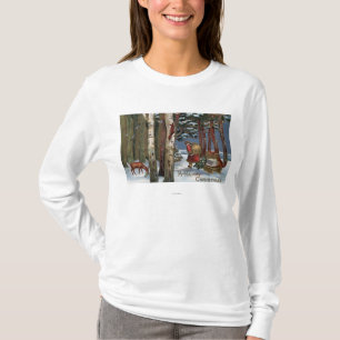 T-shirt Noël GreetingSanta par la forêt