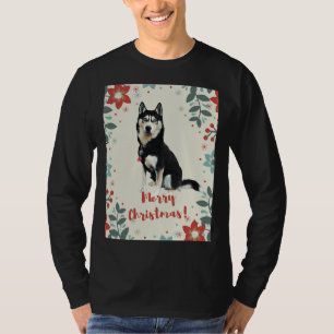 T-shirt Noël Husky