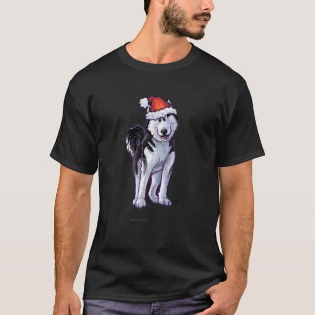 T-shirt Noël Husky (Devant)